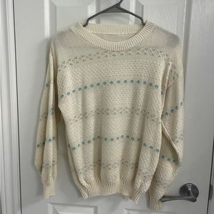 Vintage Flowered Crewneck Sweater